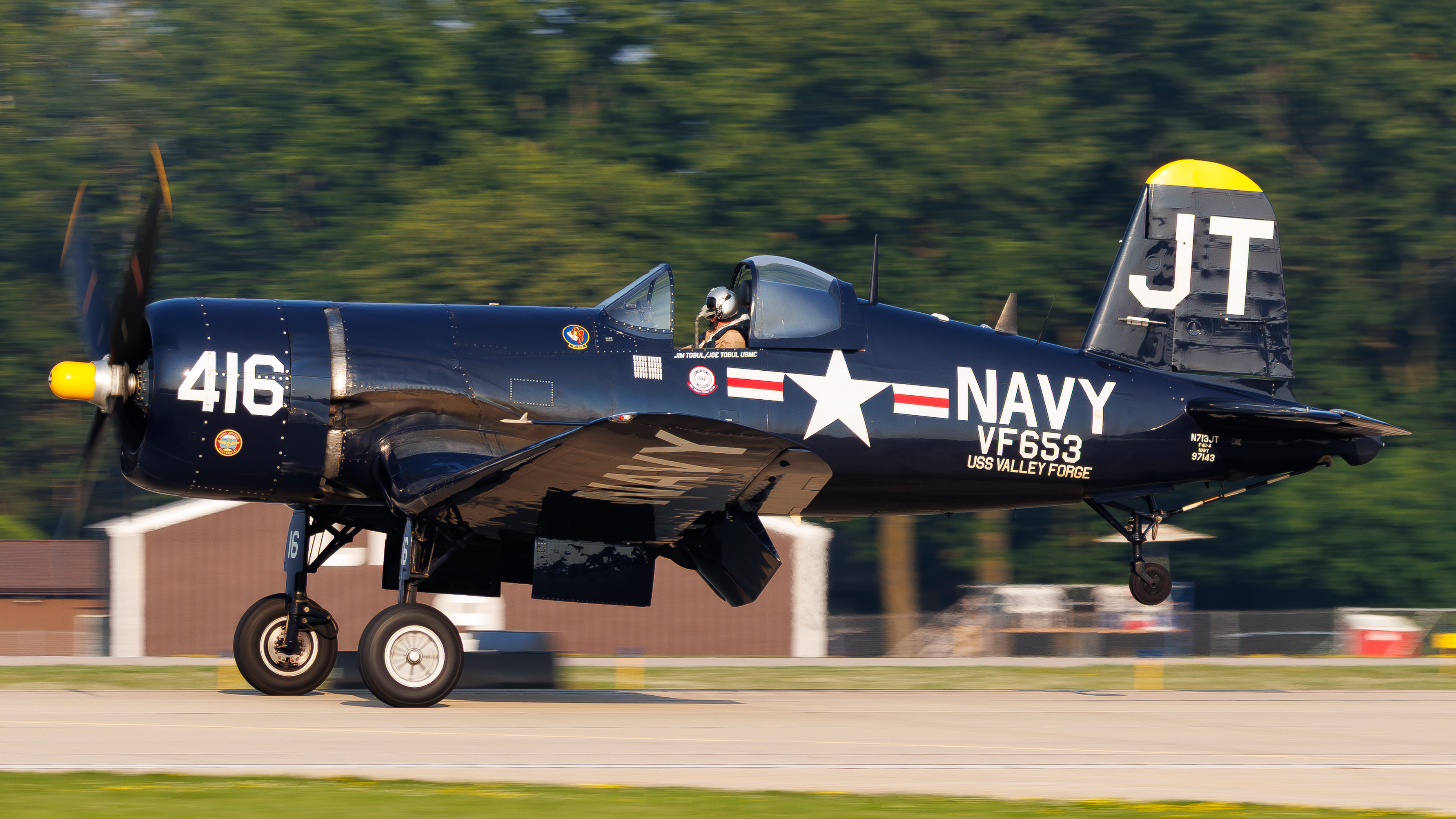 F4U Corsair taking off
